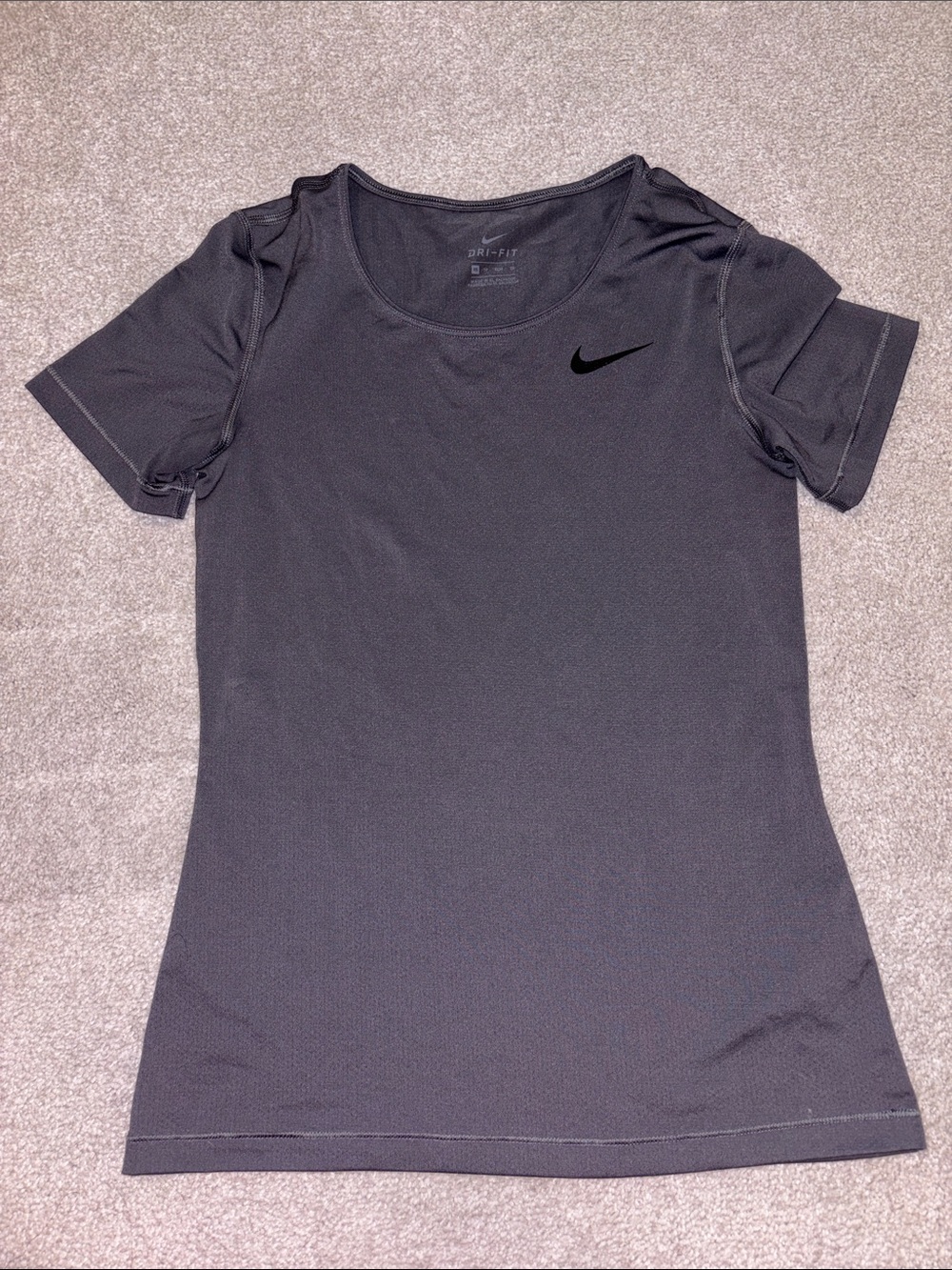 Nike Women’s Dri-FIT Short Sleeve Top — Charcoal Black